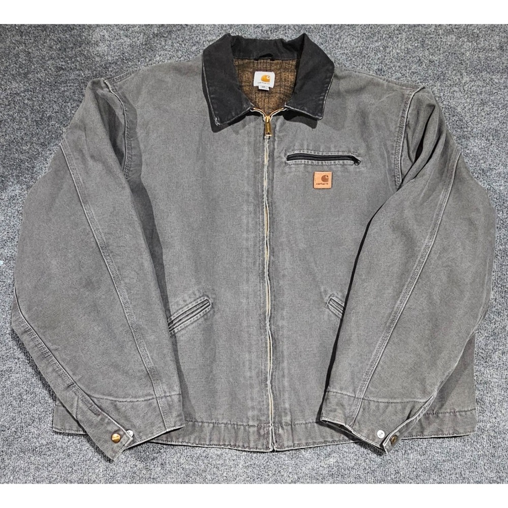 Carhartt Detroit Jacket J97 GVL Mens 4XL Tall Excellent Condition Blanket Lining